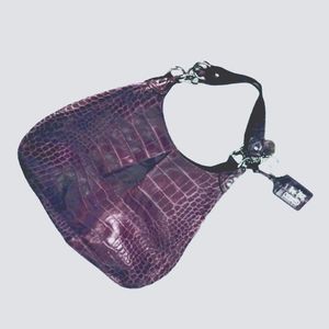 Coach Maggie Madison Croc Embossed Hobo